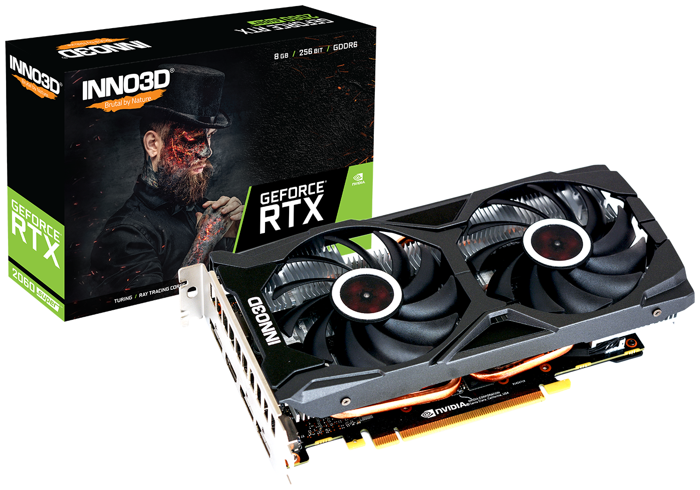 Видеокарта INNO3D GeForce RTX 2060 SUPER TWIN X2 OC 8GB (N206S2-08D6X-1710VA15L), Retail