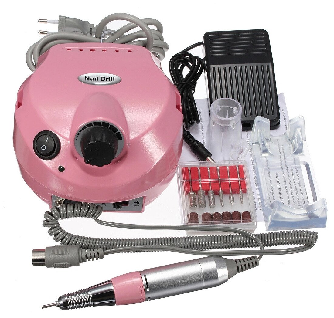 Аппарат для маникюра и педикюра Nail Drill polisher DM-202, розовый