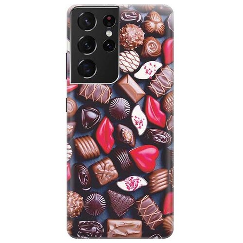 фото Чехол - накладка artcolor для samsung galaxy s21 ultra с принтом "набор шоколада" re:pa
