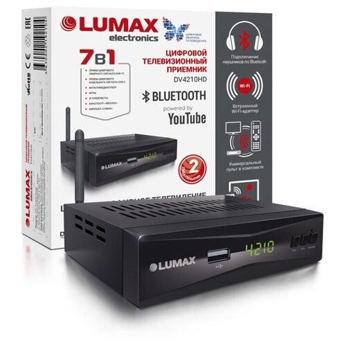 фото Lumax dv4210hd- цифровая dvb-t2 приставка