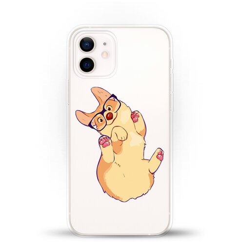 фото Силиконовый чехол корги в очках на apple iphone 12 andy & paul