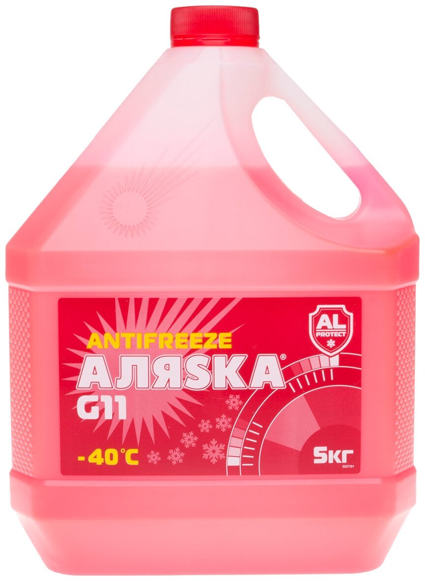 Антифриз Аляска 40 G11 Готовый -40C Красный 5 Кг 5527 Аляска арт. 5527