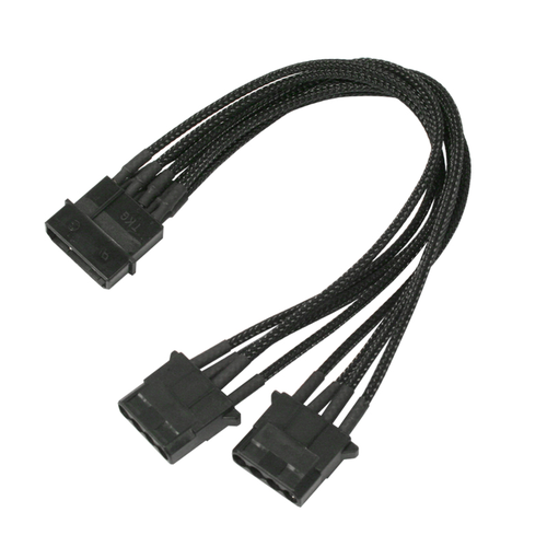 Разветвитель NANOXIA 4-pin MOLEX в 2 х 4-pin, 0.2 м, 1 шт., черный фильтр сетевой indesit кабель 2 х контактный ориг код 092920