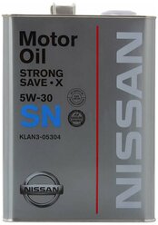 Полусинтетическое моторное масло Nissan SN Strong Save X 5W-30, 4 л