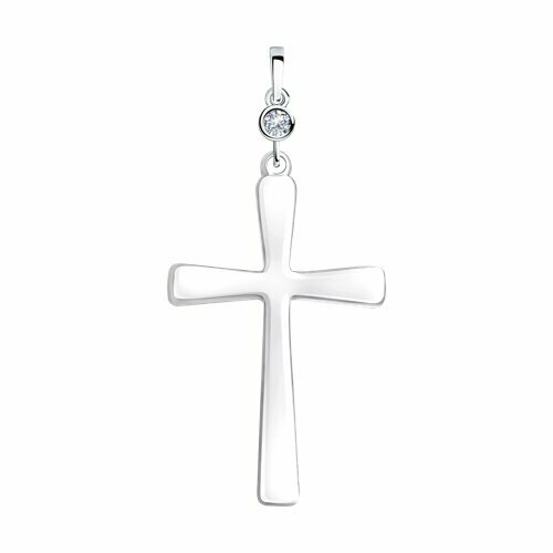 фото Подвеска крестик декоративный из серебра jewel cocktail