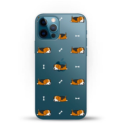 фото Силиконовый чехол бигли спят на apple iphone 12 pro max andy & paul