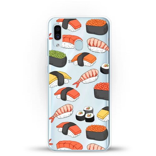 фото Силиконовый чехол суши на samsung galaxy a20 andy & paul