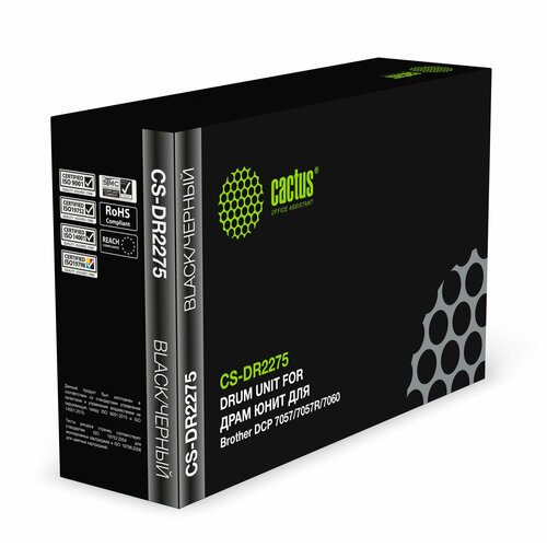 Блок фотобарабана Cactus CS-DR2275 DR-2275 черный чб12000стр для DCP 70577057R7060 Brother 1388₽