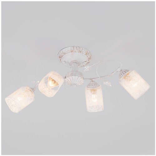 Люстра с поворотными плафонами Eurosvet 30053/4 белый с золотом