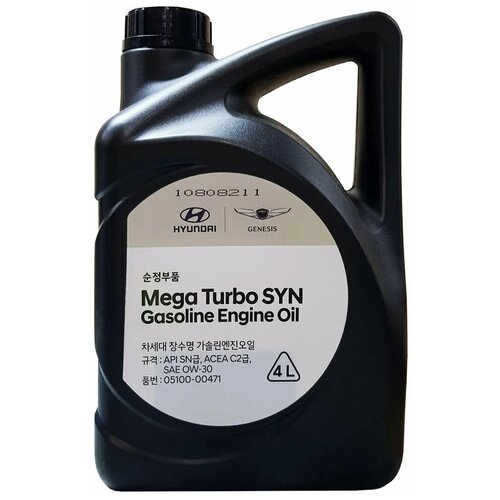 фото Синтетическое моторное масло mobis mega turbo syn gasoline 0w-30 4 л