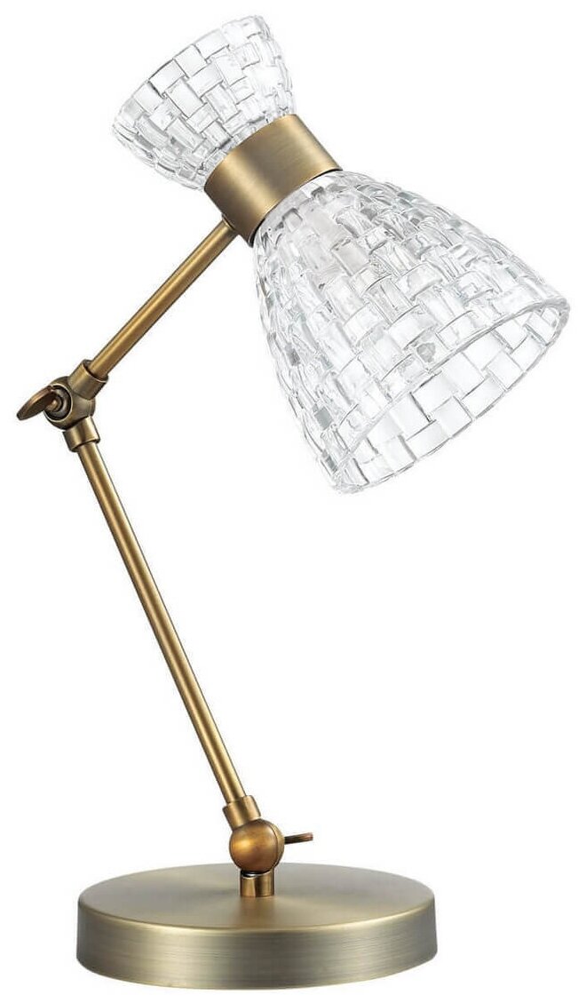 Лампа декоративная Lumion Jackie 3704/1T, E14, 40 Вт, цвет арматуры: бронзовый, цвет плафона/абажура: бесцветный