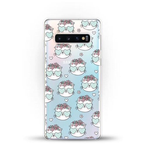 фото Силиконовый чехол узор из котов на samsung galaxy s10 andy & paul