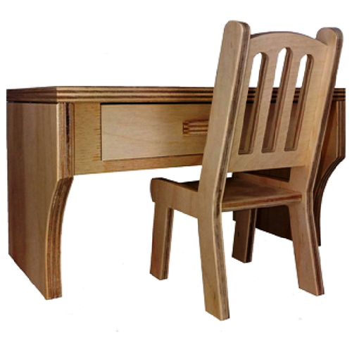 фото Кукольный набор мебели, письменный стол+стул альтаир