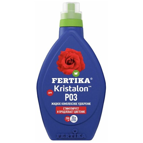 Удобрение FERTIKA Kristalon для роз, 0.25 л, 0.25 кг, 1 уп. удобрение кристалон для роз фертика 500 мл х 2 шт 1л