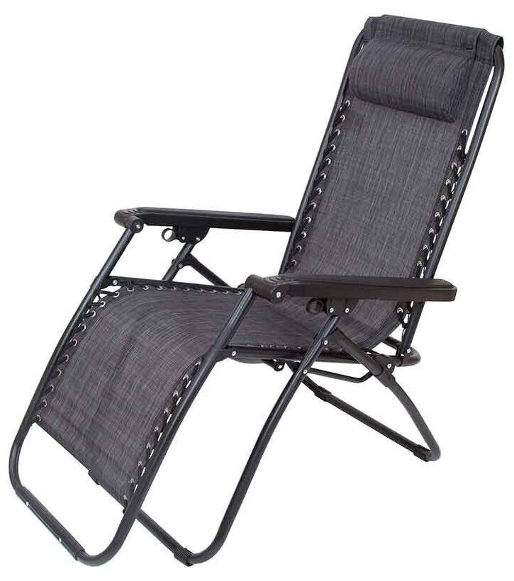 Кресло-шезлонг складное CHO-137-13 Люкс цв. черный