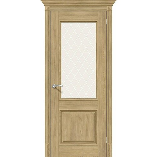 Межкомнатные двери Bravo Эко Шпон Classico Классико-33 Organic Oak White Сrystal