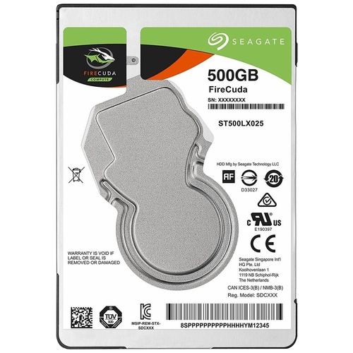 Гибридный диск (SSHD) Seagate FireCuda 500 GB (ST500LX025)