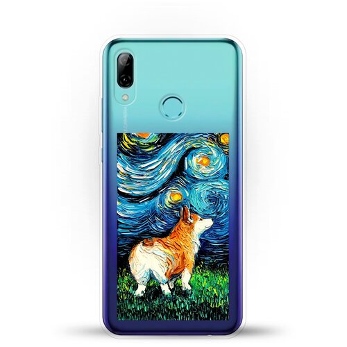 фото Силиконовый чехол корги ван гога на huawei p smart (2019) andy & paul