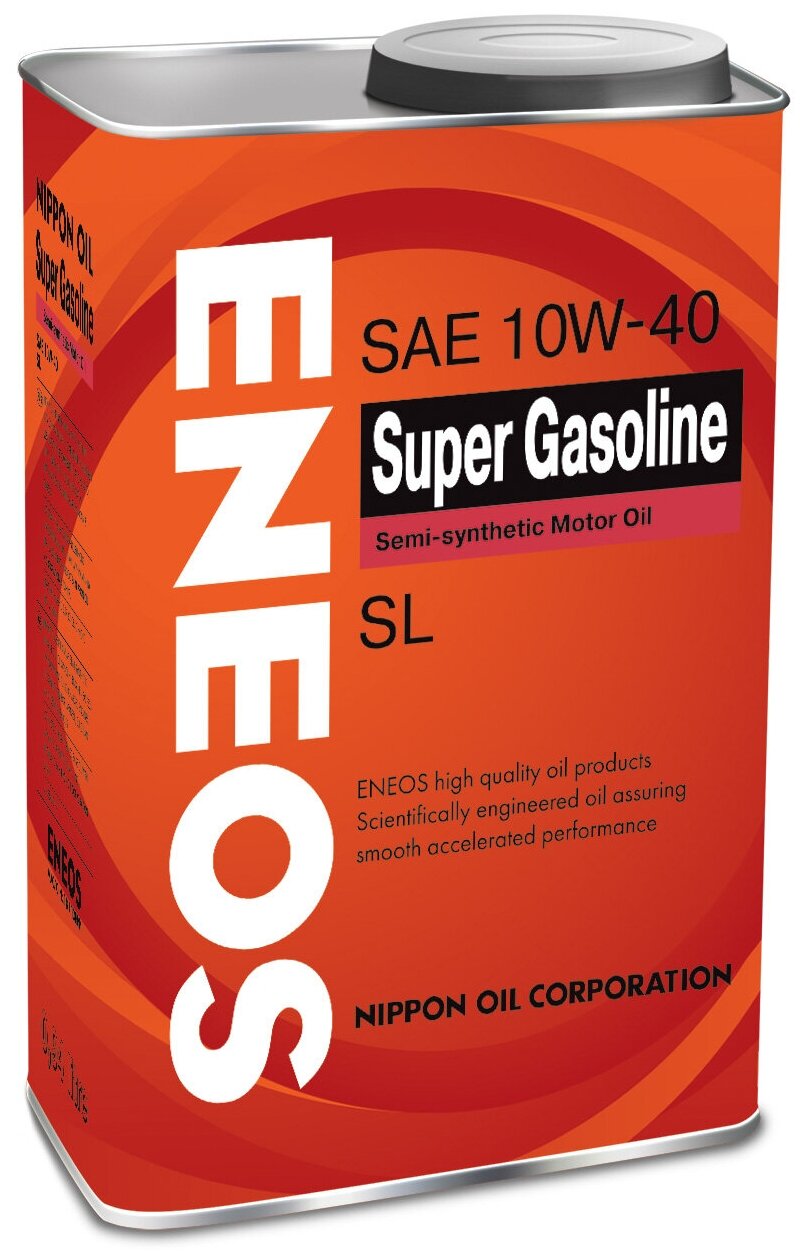 Полусинтетическое моторное масло ENEOS Super Gasoline SL 10W-40, 0.94 л