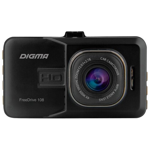Видеорегистратор DIGMA FreeDrive 108, 2 камеры, черный