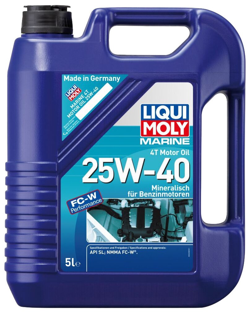 Масло моторное минеральное LIQUI MOLY Marine 4T Motor Oil 25W-40 5л