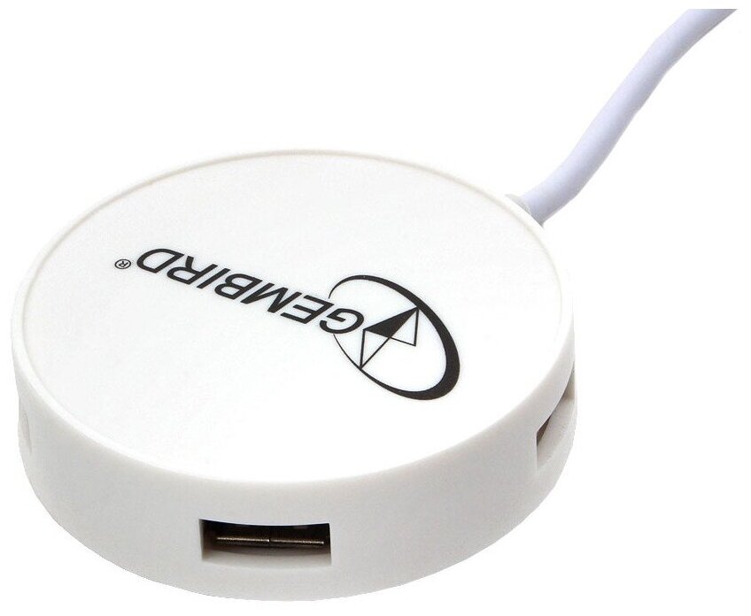 Концентратор USB 2.0 Gembird UHB-241B, 4 порта, кабель 45см, черный, блистер