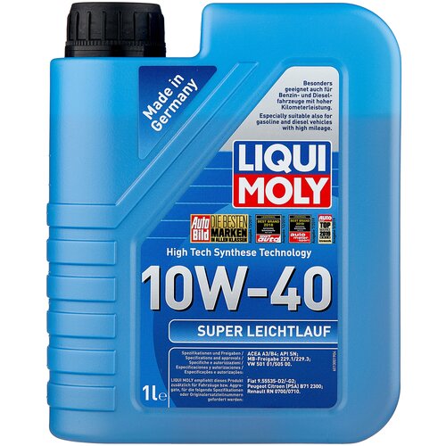 фото Полусинтетическое моторное масло liqui moly super leichtlauf 10w-40, 1 л