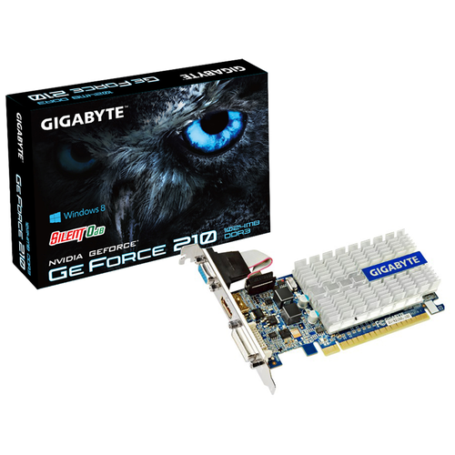 Видеокарта GIGABYTE GeForce 210 590MHz PCI-E 2.0 1024MB GV-N210SL-1GI