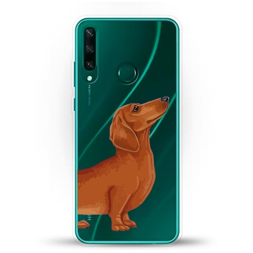 фото Силиконовый чехол коричневая такса на huawei y6p andy & paul