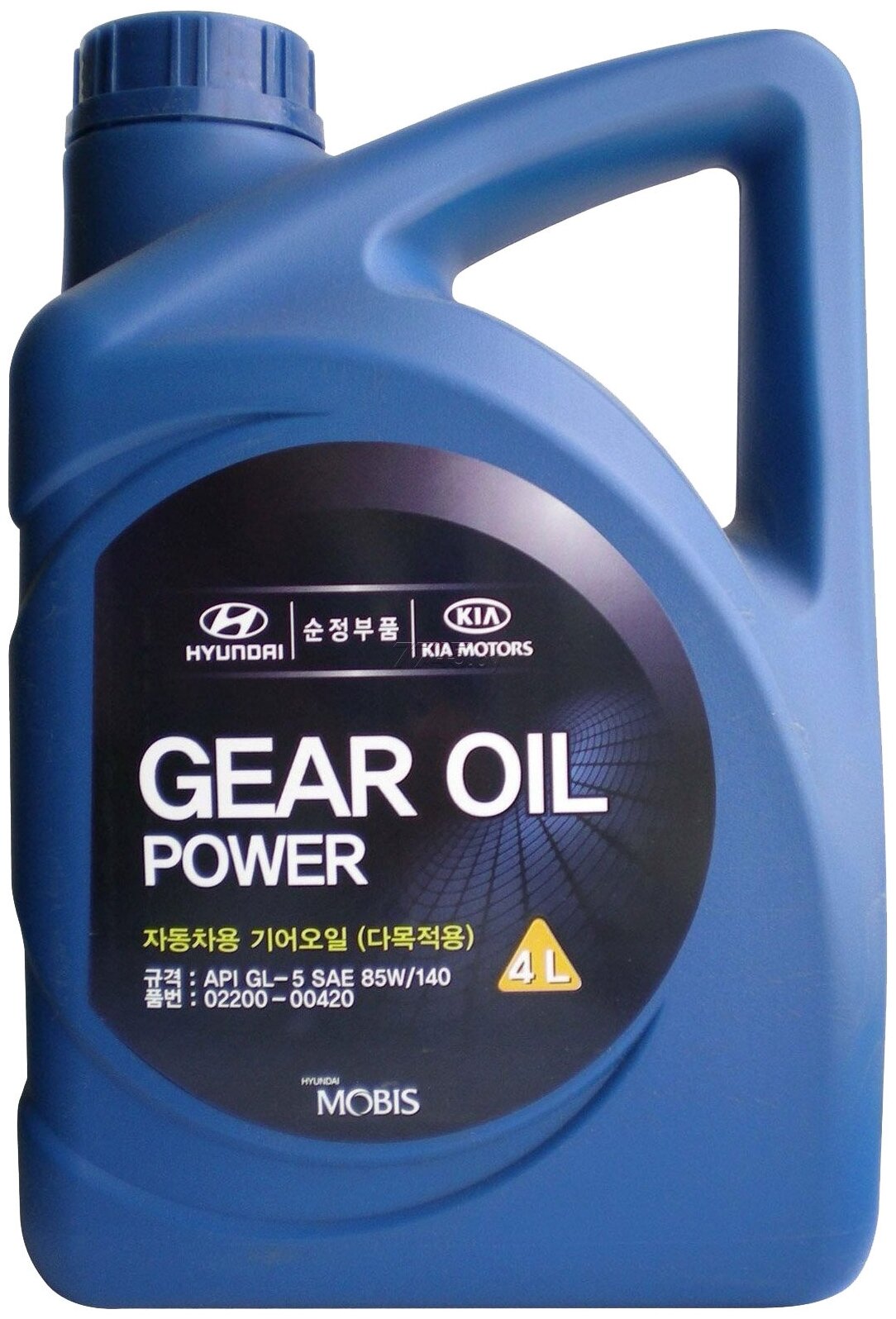 Масло Трансм. Hyundai Mobis Gear Oil Power 85W140 Gl-5 4L (Корея) Hyundai-KIA арт. 02200-00420