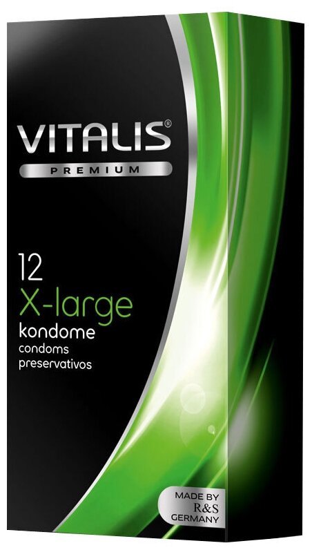 Презервативы VITALIS PREMIUM X-large, большой размер, XXL, 12 шт