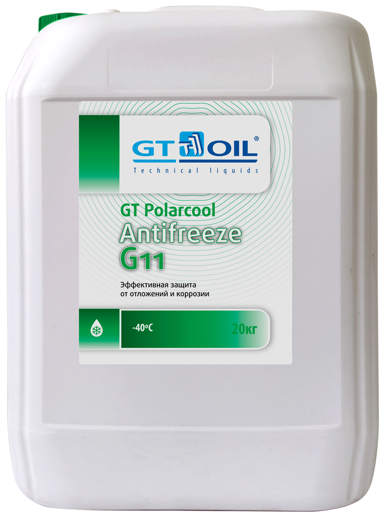 Антифриз g11 gt oil gt polarcool готовый 10л (зеленый), gt oil, 1950032214021