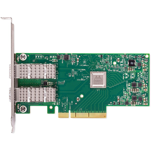 Mellanox ConnectX-4 Lx EN network interface card, 10GbE dula-port SFP+, PCIe3.0 x8, tall bracket, ROHS R6 (9MMCX4121AXCAT), 1 year