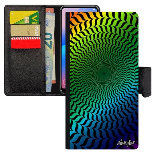 фото Чехол книжка на смартфон samsung galaxy s7 edge, "иллюзия круга" движение illusion utaupia