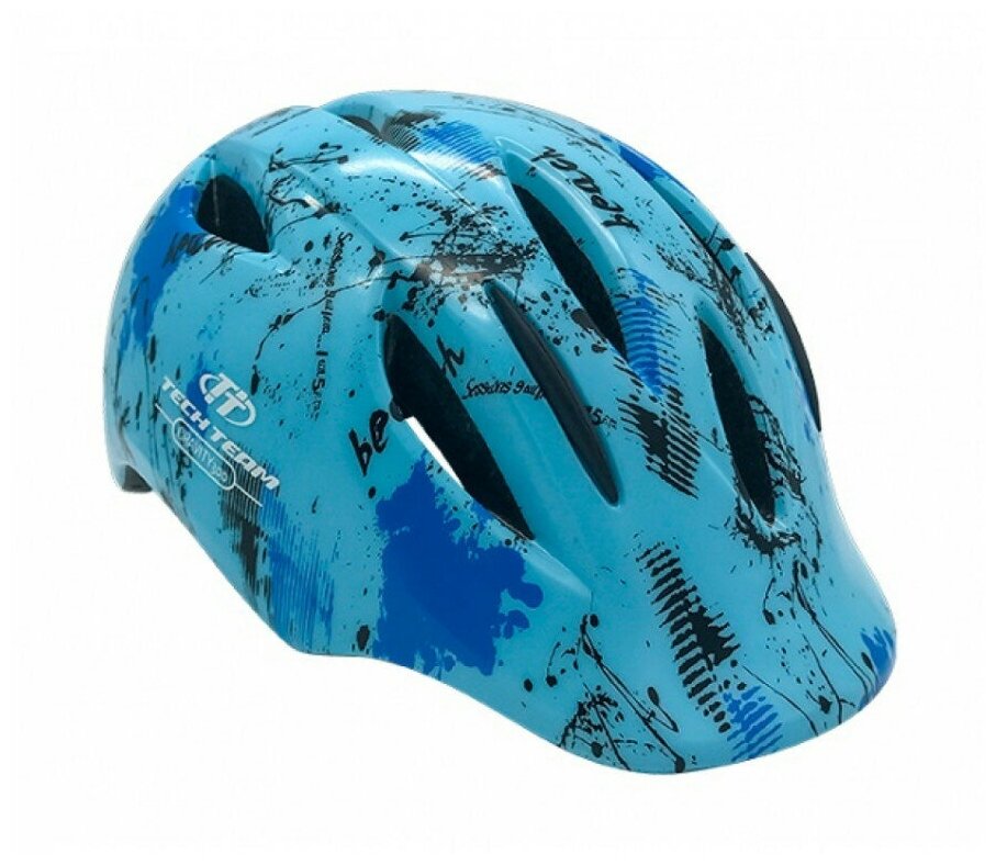 Шлем защитный TECH TEAM Gravity 300 с подсветкой (52-56, Голубой)