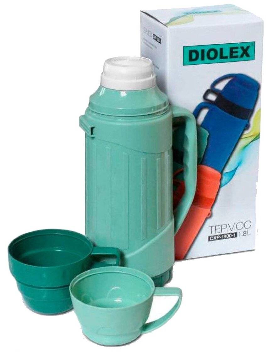 Термос Diolex DXP-1000-G зеленый 1л - фотография № 3
