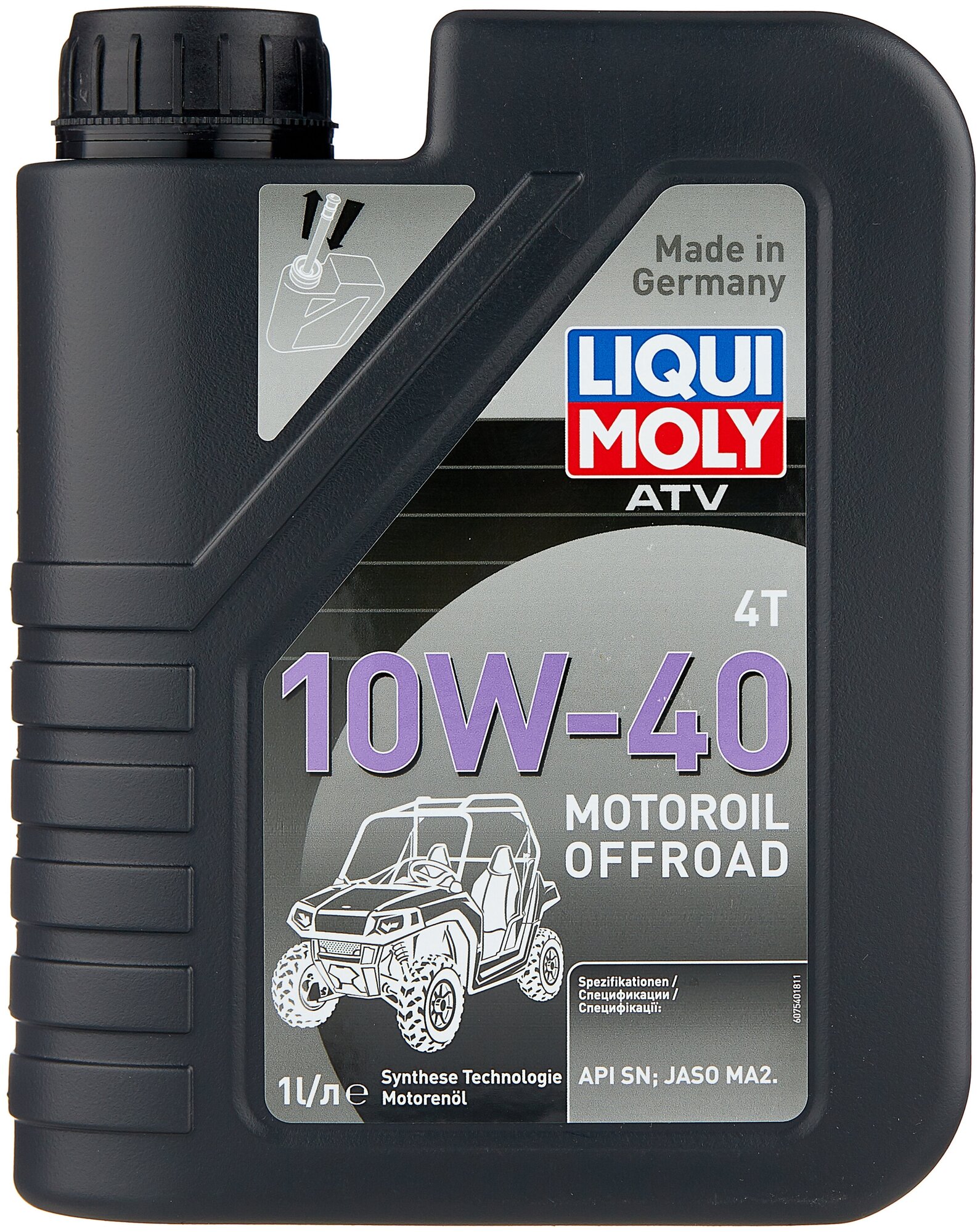 Полусинтетическое моторное масло LIQUI MOLY ATV 4T Motoroil Offroad 10W-40