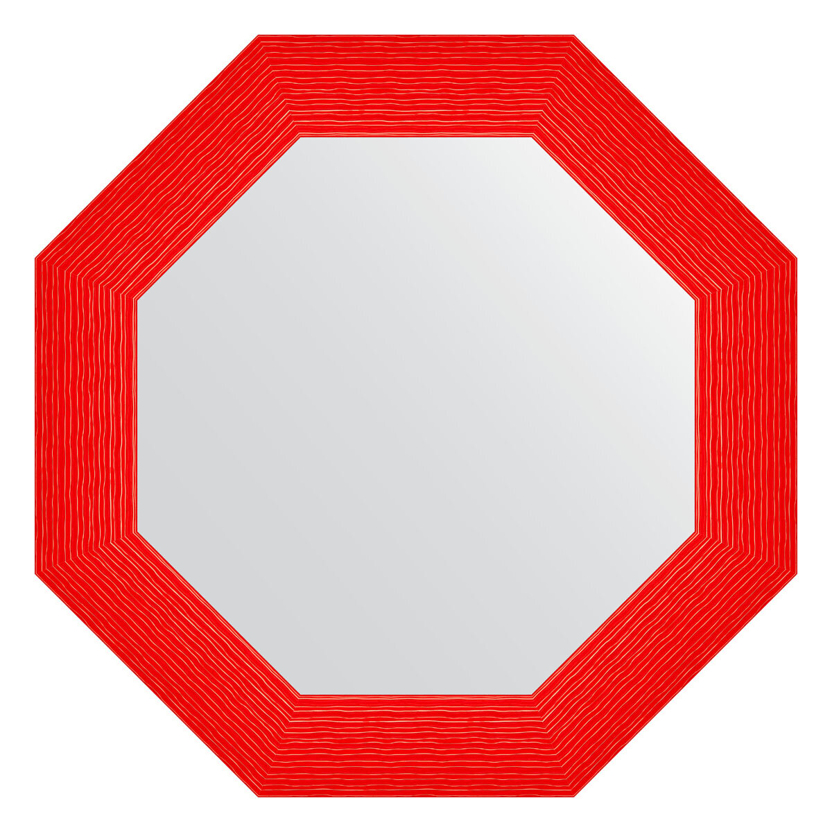 Зеркало в раме 67x67см Evoform красная волна - фото №1