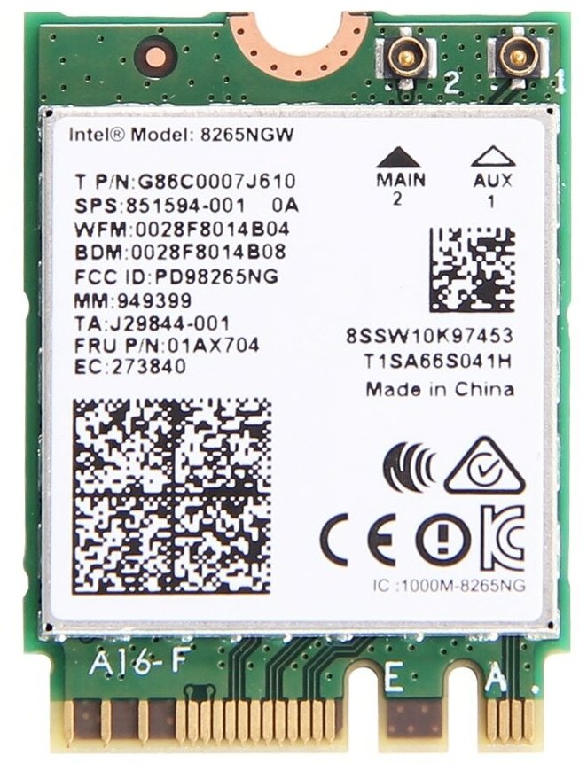    Intel Dual Band Wireless-AC 8265