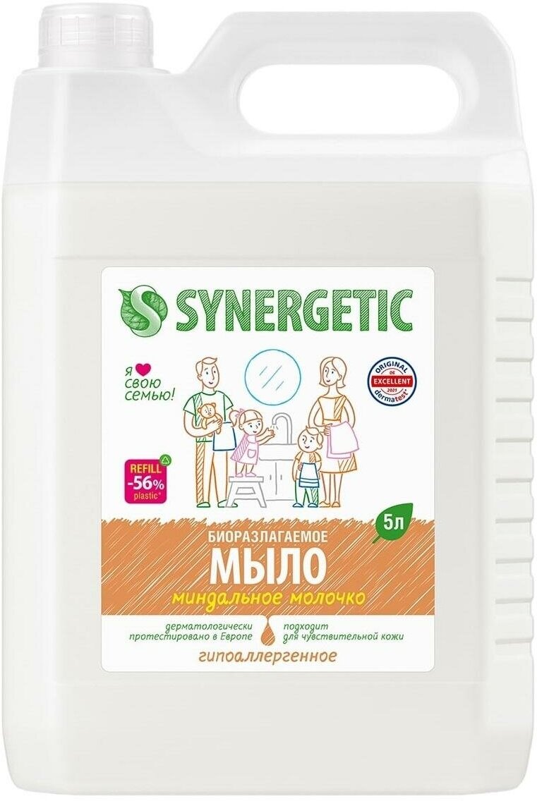 Мыло жидкое Synergetic Миндальное молочко 5л