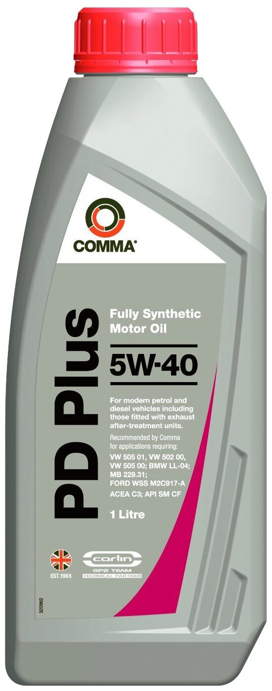 COMMA 5W40 PD PLUS (1L)_ ! .\ ACEA C3,API SN/CF, Ford WSS M2C917-A, MB 229.31/226.5 DPD1L