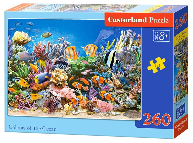 Пазл Castorland Colors of the Ocean (B-27279), 260 дет., 24.5х13х17.5 см, мультиколор