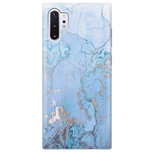 фото Чехол - накладка artcolor для samsung galaxy note 10+ с принтом "голубой мрамор" re:pa