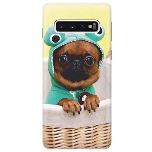фото Чехол - накладка artcolor для samsung galaxy s10 с принтом "собака в смешной шапке" re:pa