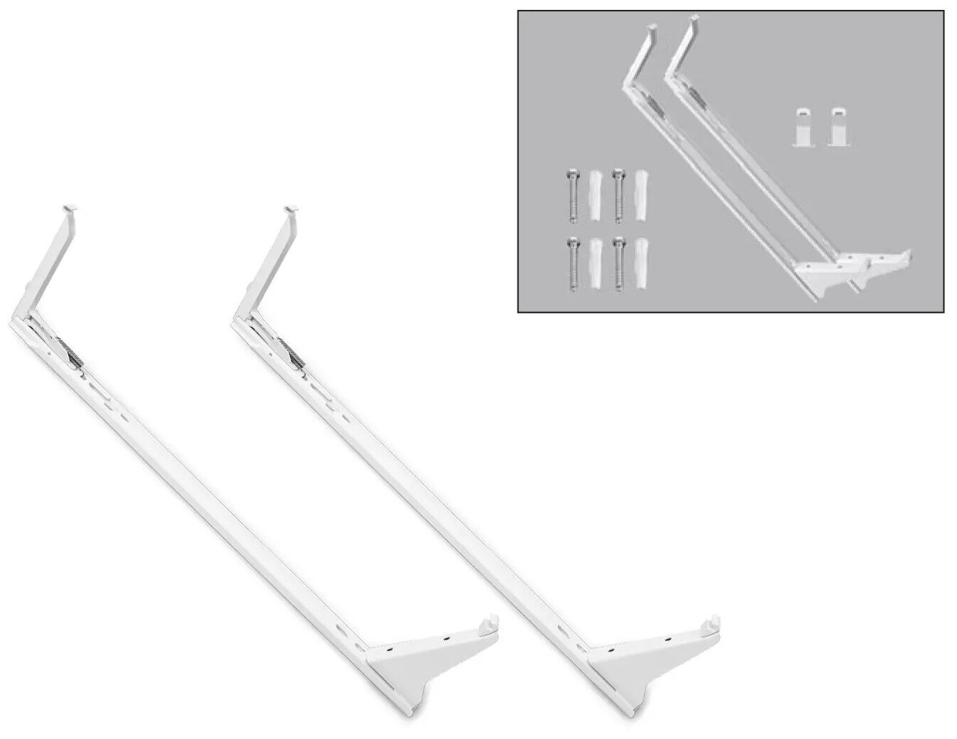 Кронштейн для панельных радиаторов Н500 Hospital 108 Wallbracket MCK-Q white (2pcs) AZ02BW2MC501080R9016