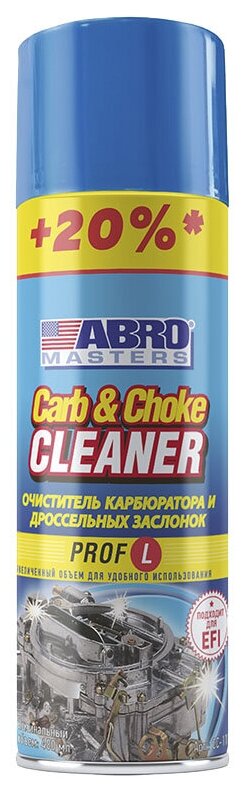 Очиститель ABRO Carb & Choke Cleaner Prof L