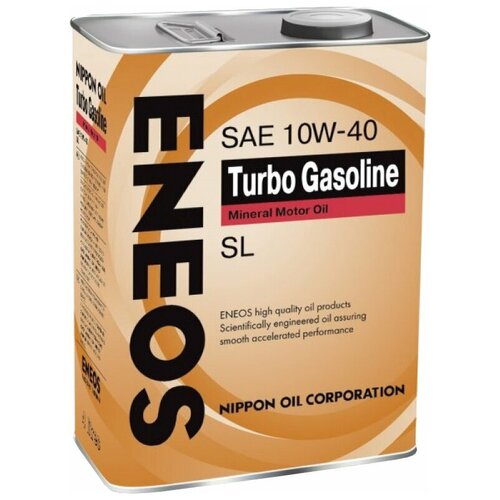 фото Минеральное моторное масло eneos turbo gasoline sl 10w-40 4 л