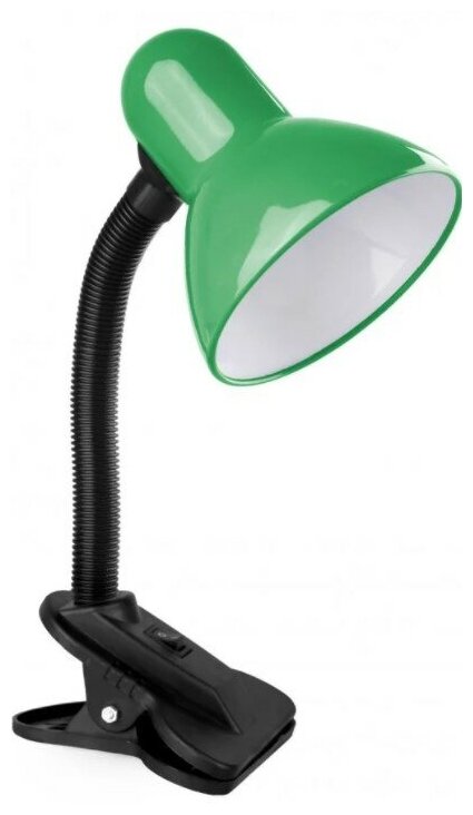 Лампа офисная Camelion Light Solution KD-320 C05, E27, 60 Вт, цвет арматуры: черный, цвет плафона/абажура: зеленый