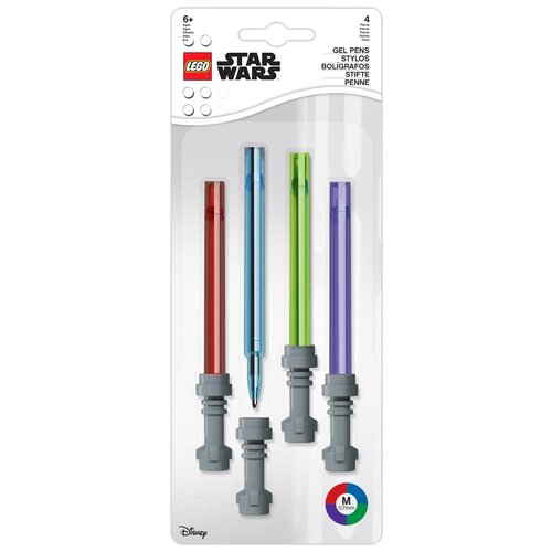фото 52875 набор гелевы/ ручек lego star wars (звёздные войны) - lightsaber (4 шт., цвет: красный, синий, зеленый, фиолетовый)