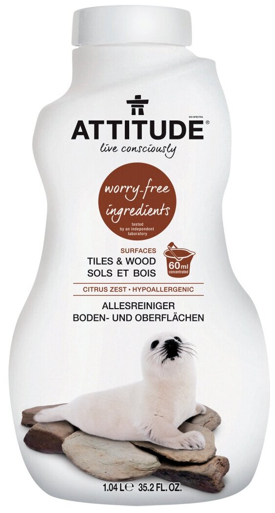 Средство для мытья полов Attitude Универсальное, 1040 мл - фото №3